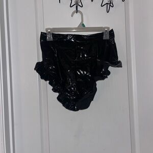 Black Leather Daisy Dukes